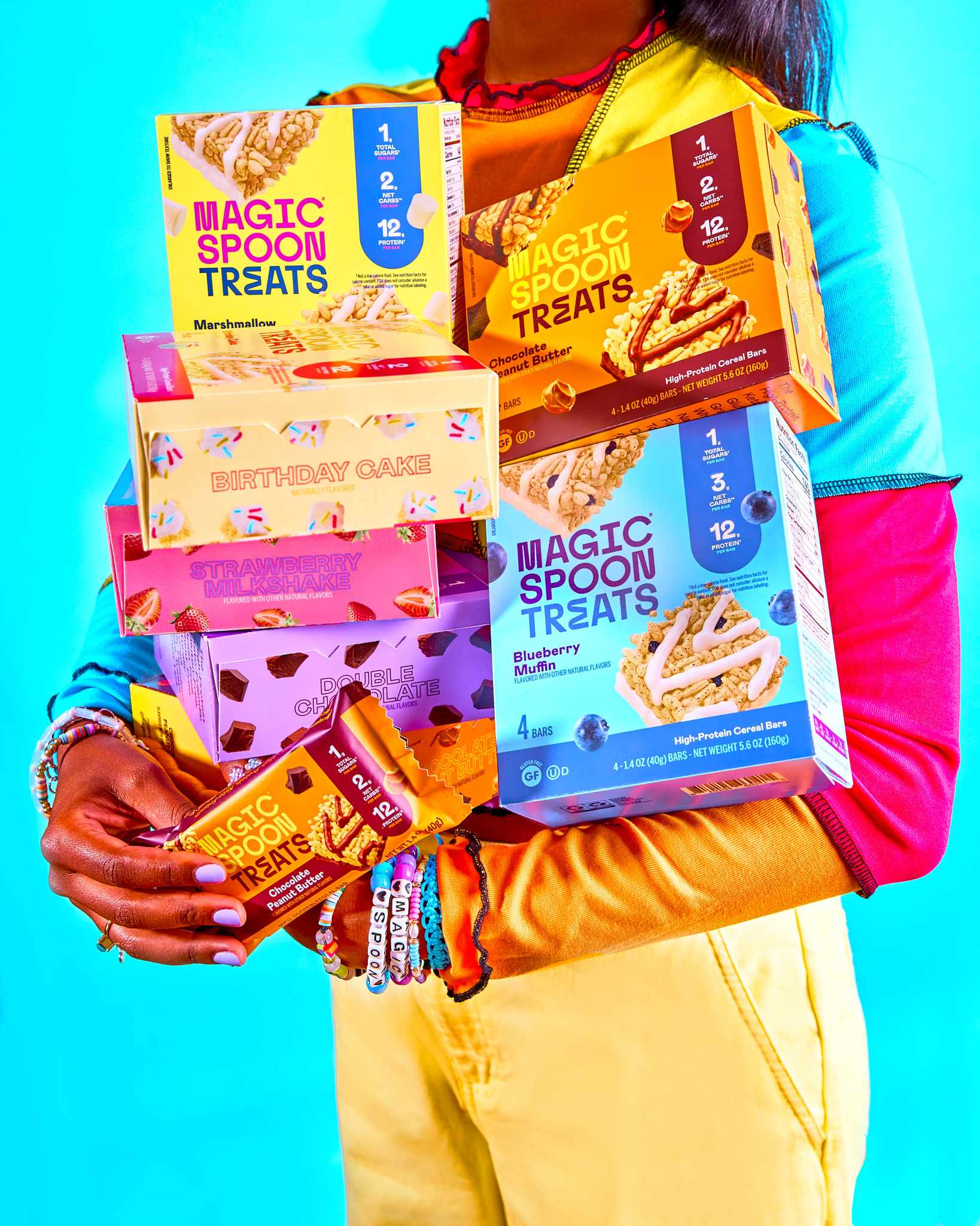 photographer and director maddie eickhoff photographs cereal brand magic spoon at table top food product photography